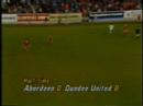 april 18 1990

aberdeen 1 (grant 82) dundee united 0

aberdeen: snelders, gregg watson (graham watson), d.robertson, grant, mcleish, irvine, nicholas, bett, mason (jess), connor, gillhaus

dundee united: main, clark, welsh, mcinally, krivokapic, narey, o'neil, french, jackson (paatelainen), mckinnon (cleland), preston

having beaten united 4-0 in the scottish cup on saturday, this was something of an anti-climax. jim mclean reshuffled his team but could not prevent another dons win. bett's cross was deflected into the path of brian grant. gregg watson started the match in place of mckimmie.