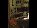 george built this klee and the modular below. here it is running in a hotel room in bellingham on the way to the pacific north west synth show at renton.  the sliders on the klee have a range set by a dial and teh ranges of teh slider are musical intervals: 3rd, 7th, octave, two octaves,etc.  new notes are calulated out of the ones you set with sliders based on teh position of teh silver switches for setting teh bits.  this is one deep and unusual sequencer.  george favours the thomas henry oscillator design and wasn't happy with the results of an emf one he built, so the second voice in use here is my oberheim sem.