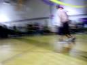 Three legged race at Halloween party