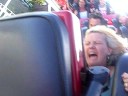 funny vid of my mum on a roller coaster,(^subscribe^) the roller coaster is the corkscrew at seaworld on the goldcoast.