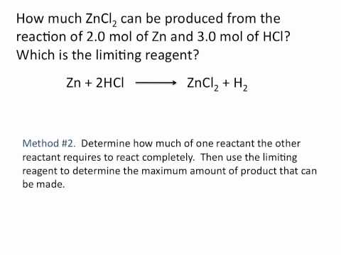 how to determine limiting reactant