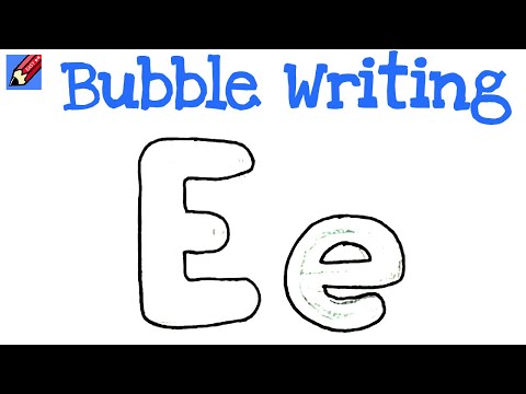 how to draw a bubble letter e
