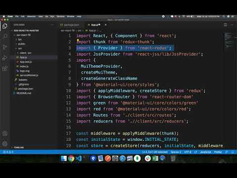 Server Side Rendering using React16, material-ui and redux Video ...