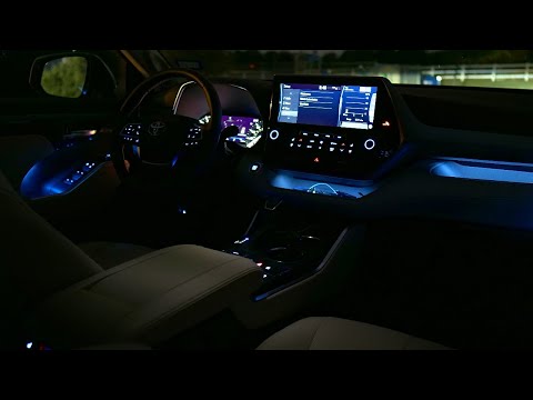 2020 toyota highlander night review drive adaptive headlights ambient lights etc