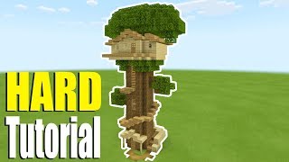 Minecraft Tutorial: How To Make A Ultimate Wooden Survival Treehouse "HARD Tutorial"