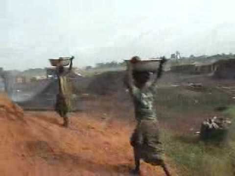 Making charcoal in Ivory Coast