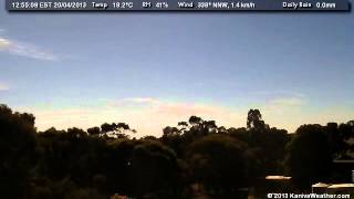 20 April 2013 - North Facing WeatherCam Timelapse - KanivaWeather.com
