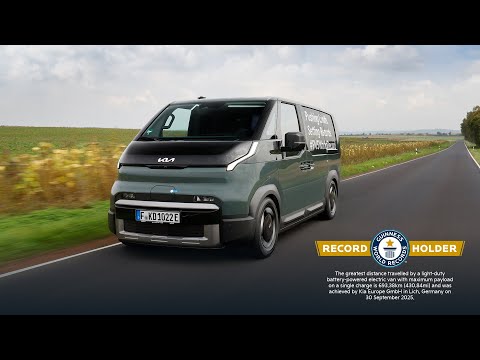 Kia PV5 Cargo: récord de autonomía para un vehículo comercial ligero eléctrico con carga máxima
