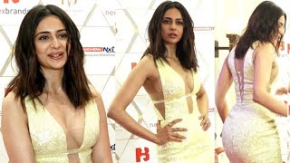 Rakul Preet Singh flaunts her hot Yellow Open dres