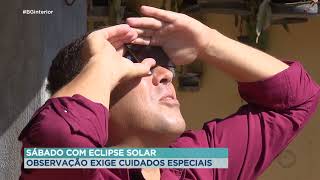 Sábado com eclipse solar: Observação exige cuidados especiais