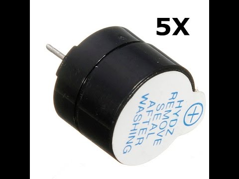 5 Pcs 5V Electromagnetic Active Buzzers (from banggood.com)