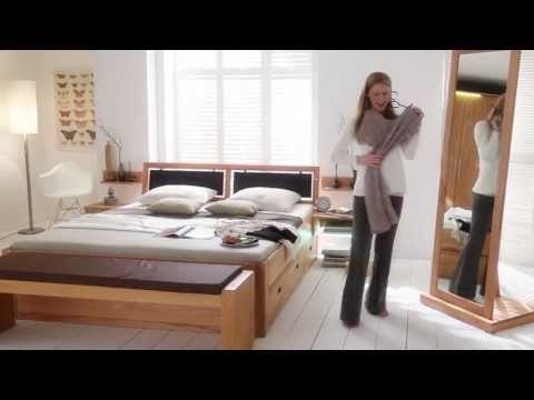 GOMAB - Gomab Palermo Schlafzimmer in massiver deutscher Rotkernbuche. System-Schlafzimmer aus Kernbuche mit über 16 verschieden kombinierbaren Fronten, planbare Eck...