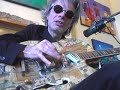 John Hunt. White Rolls Royce. Papier Mache,  Chicken Wire Home Made Guitar.