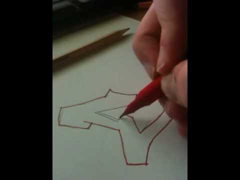 how to draw the letter e in graffiti