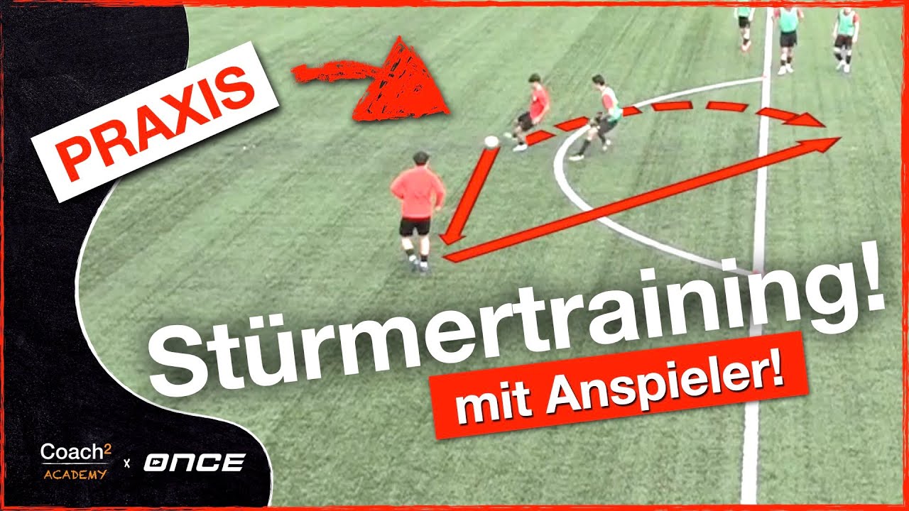 1:1+1 Stürmerverhalten verbessern I Coach² - Fußballtraining