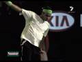 Roger Federer - Slow Motion Topspin Backhand Closeup