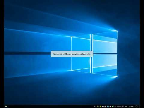 Save files list to a project in Copywhiz for Windows