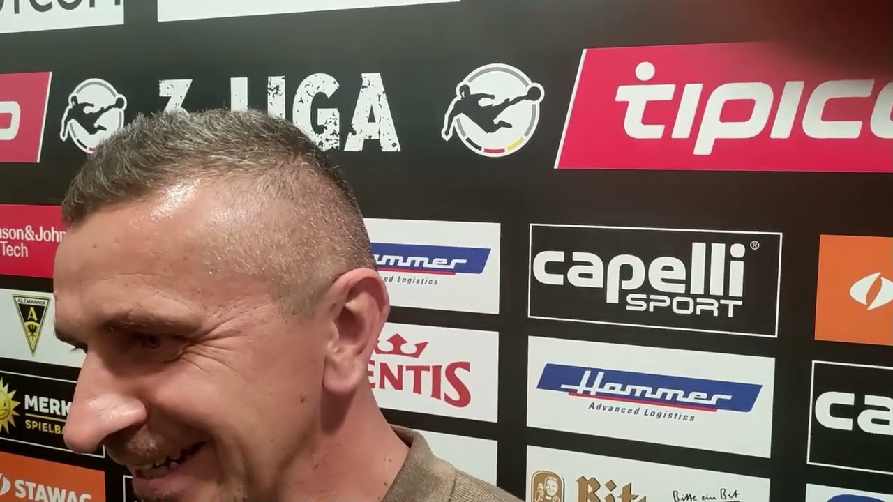 Mersad Selimbegovic – Trainer Alemannia Aachen – Freitagabendspiel mit toller Atmosphäre