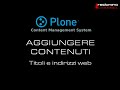 Manuale Plone 3 - 2.2 Titoli e indirizzi web
