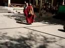 BHUDDIST MONKS WAITING FOR THE TEACHINGS OF HIS HOLYNESS THE
