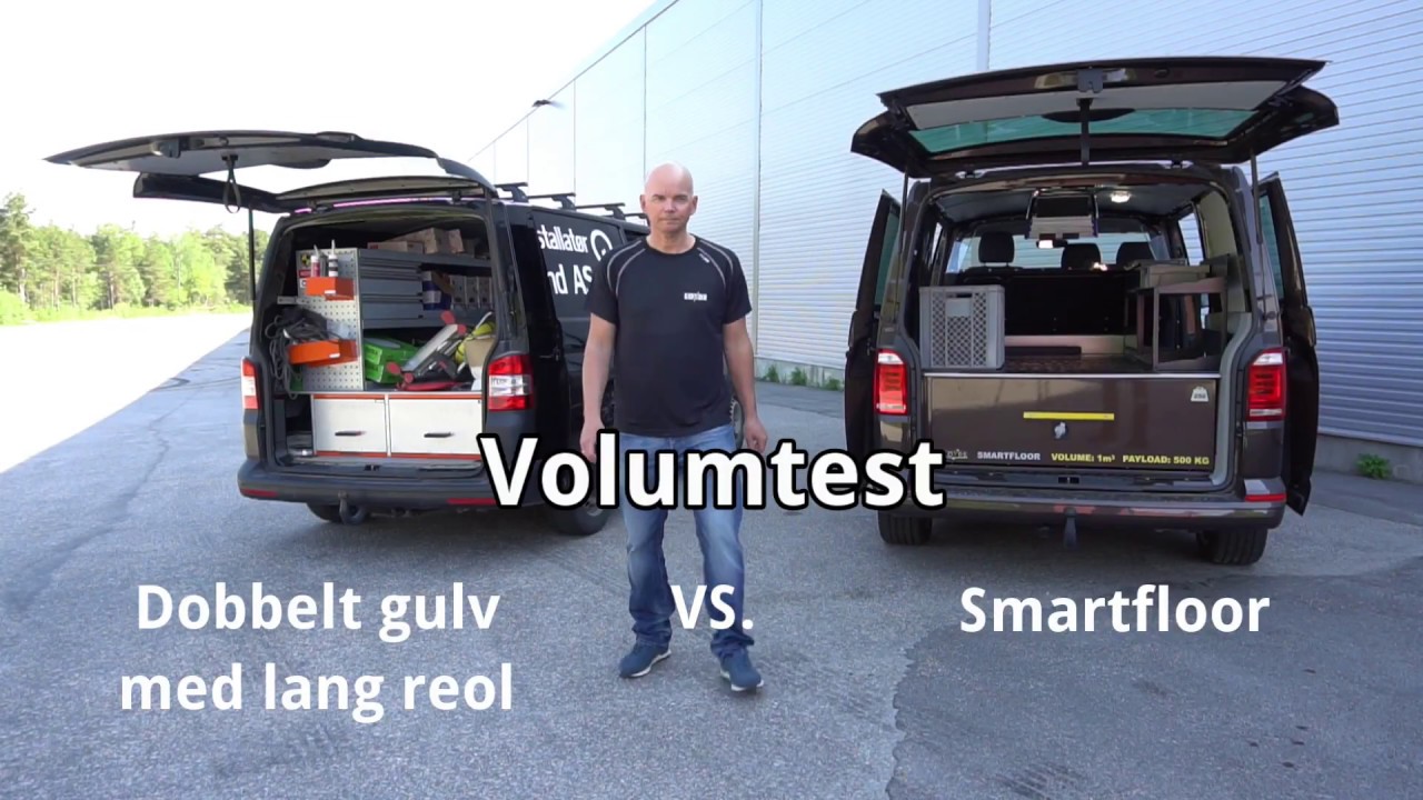 Volumtest - Dobbelt gulv med lang sidereol VS. Smartfloor