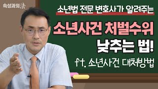 소년법 전문 변호사가 알려주는 소년원 안 가는 법! [속성과외法 EP5] 형사전문 이승우 변호사