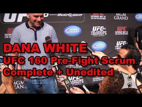 pre - MMA H.E.A.T. brings you UFC President Dana White's media scrum before the UFC 160 PPV, set to take place on May 25, 2013. Dana talks about a number of topic...