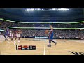 jeremy lin uses the nice crossover dribble to set up his uncontested slam.