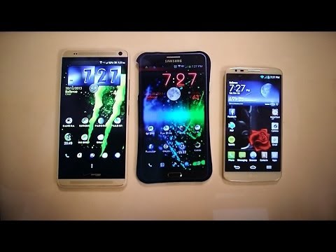 Samsung Galaxy Note 3 vs LG G2 vs HTC One Max