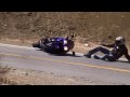 Motorcycle Crash - Honda F4 F4i Lowsides on Mulholland Hwy