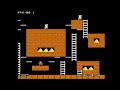 let's play this fun little old game. control : d-pad buttons : 2 [a] dig left, [b] dig right player: me if you are new to this game, here is the simple rule (from wiki): the player controls the runner who must collect all the gold in a level while avoiding guards who try to catch the player. after collecting all the gold, the player must travel to the top of the screen to reach the next level. levels feature a multi-storey, brick platform motif, with ladders and suspended hand-to-hand bars that offer multiple ways to travel throughout. the player can dig holes into floors to temporarily trap guards and may safely walk atop trapped guards. should a guard be carrying a bar of gold when he falls into a hole it will be left behind, and can be retrieved by the player. over time, floors dug into will regenerate, filling in these holes. a trapped guard who cannot escape a hole before it fills is consumed, immediately respawning in a random location at the top of the level. unlike guards, the player's character may not climb up out of a hole, and will be killed if it fills before he can escape by other means. floors may also contain bedrock, through which the player cannot dig. notably, the player can only dig a hole to the sides, and not directly underneath himself. however, exceptions to this rule arise when the player digs from the position of standing on a ladder, or hanging from a hand-to-hand bar, which allows the player to repeatedly dig and descend one row. this kind of  ... 