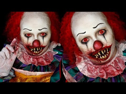 Pennywise IT Clown Halloween Costume Makeup Tutorial