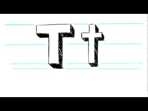 how to draw a cool letter t