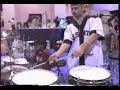 young jamin williams on the drums at the namm show