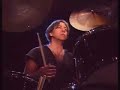 magma's leader christian vander plays wonderfully on his gretsch drums.