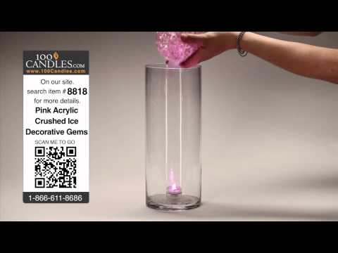 DIY Wedding Centerpieces with Pink Submersible LED Lights