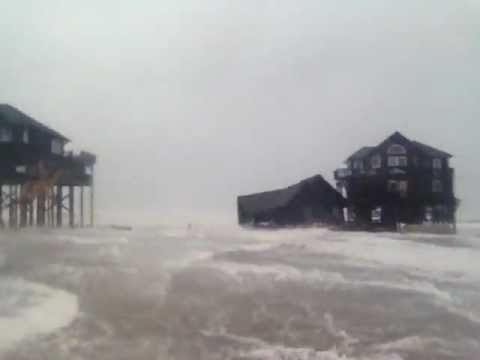Hurricane Sandy Destroys House in Rodanthe NC