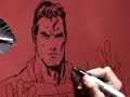 jim lee drawing batman and superman at the secret stash