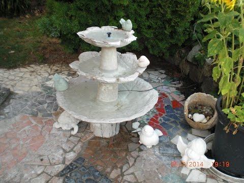 Beton giessen - DIY - Anleitung - Wie baue ich mir einen Springbrunnen/ Building a water fountain