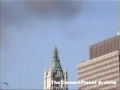 Clear shot of plane hitting tower two and tower in goes up...