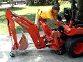 Backhoe removal demonstration using BXpanded Backhoe Dolly