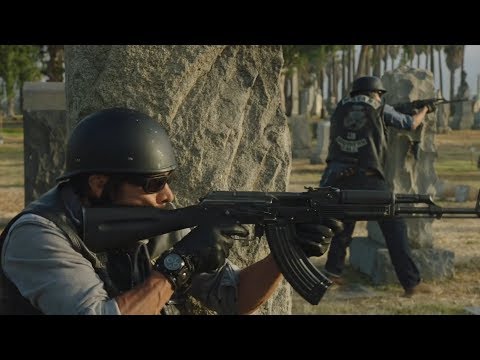 Mayans MC 1x01 - Cemetary Shootout Scene - SAMDINO Returns (1080p)