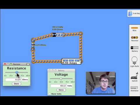 current - Mr. Andersen describes the relationship between voltage, current and resistance in an electric circuit. Ohm's Law is introduced through a circuit simulation....