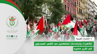 الصحراء الغربية - تظاهرات واجتماعات لمتضامنين مع الشعب الصحراوي في تقرير مصيره