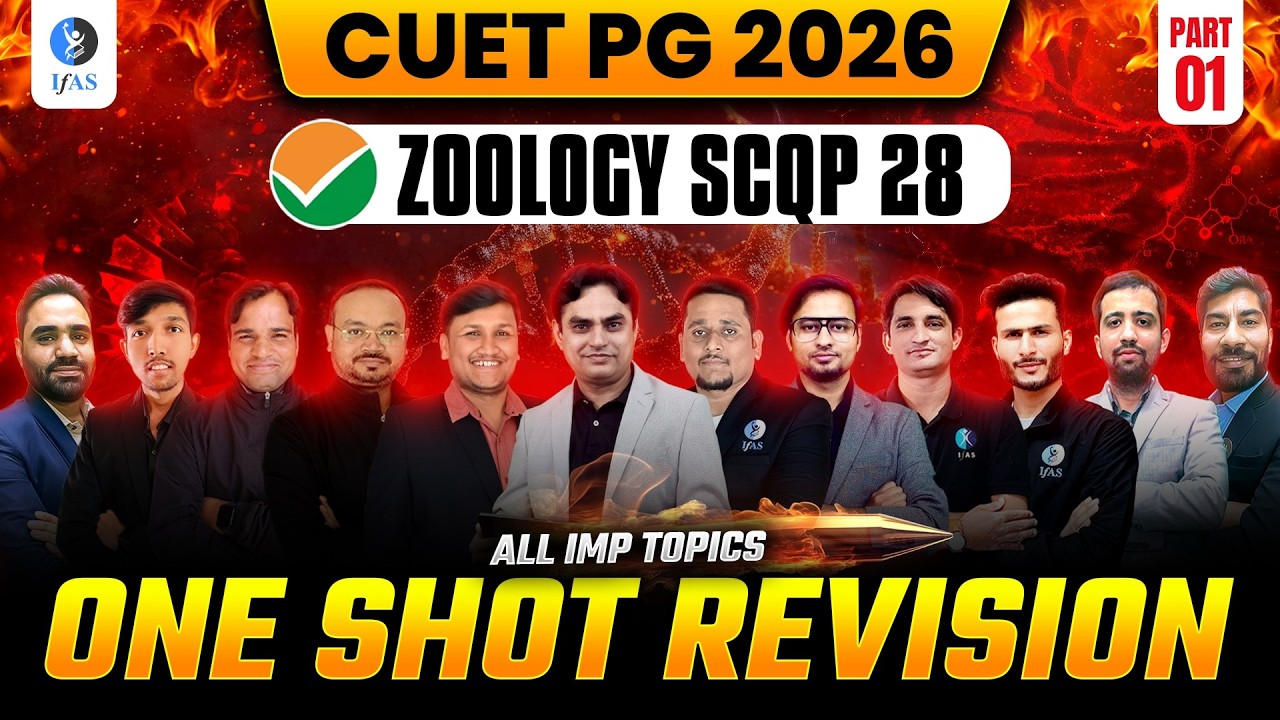 CUET PG Zoology One Shot Revision 2026 | All Important Topics | Part 1 | IFAS