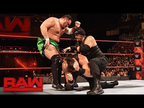 Roman Reigns vs. Braun Strowman vs. Samoa Joe - Triple Threat Match Raw, July 31, 2017