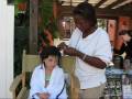 Morgan gets a hair braid at Westgate Lakes 11-26-2008