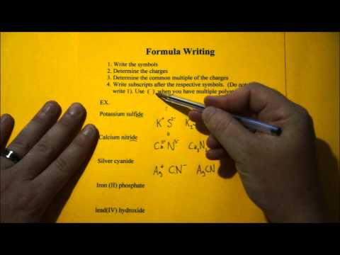 how to write chemical formulas