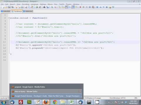 how to set innerhtml in jquery