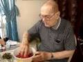 Grandpa Prepares Strawberries